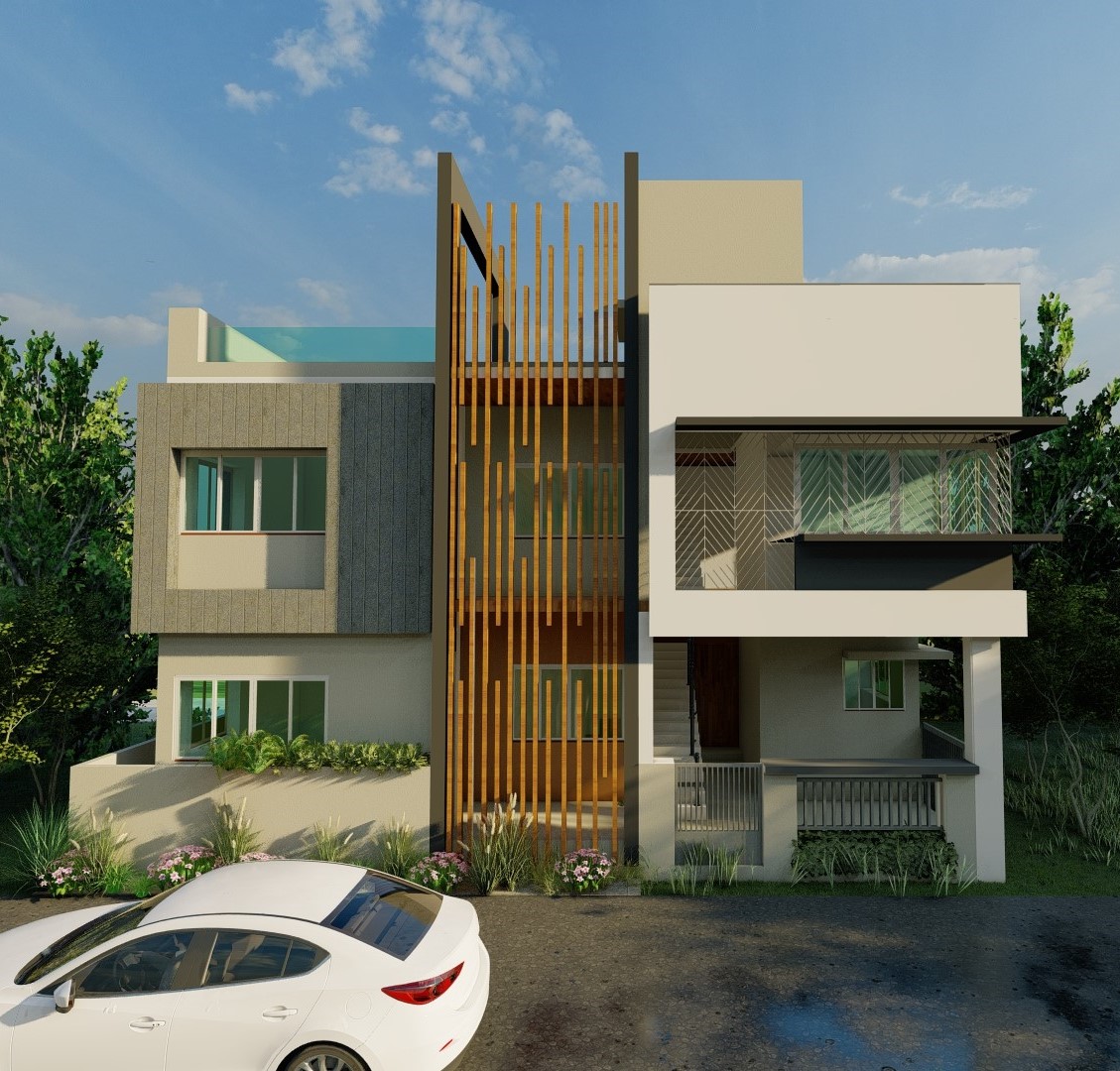 Single-Floor Simple Home Front Elevation Design