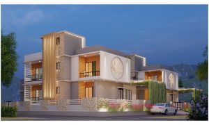 Smartscale house design/beige and cream modern elevation