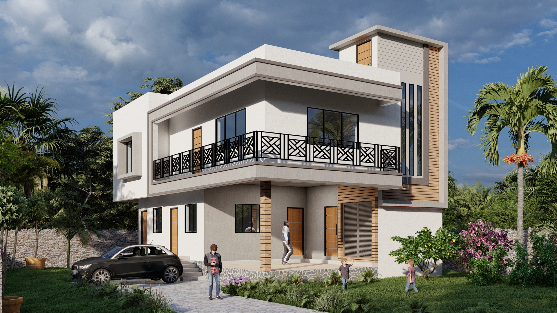 30 50 House Elevation West Facing 1500 Sqft Plot Smartscale House Design