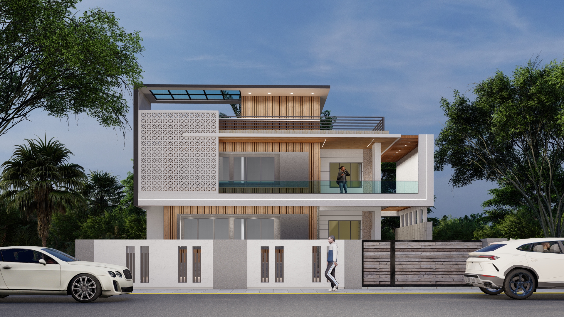 42 West face ideas  house front design, duplex house design