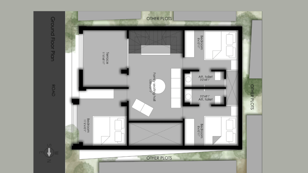 20x50 House Plan North Facing Modern 3D Elevation Design for a 1000 Sq ...