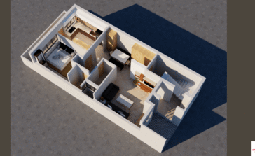 20X50-House-Design-Modern-Theme-2100 sq ft-BuiltUp-smartscale-house-design-floor plan