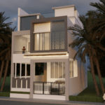 25x55-Bungalow-Grey-Beige-Theme-Elevation-2300 sq ft-smartscale-house-design