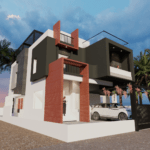 40x70-Modern-Elevation-Red-Grey-Theme-2000sqft-Builtup-smartscale-house-design-2