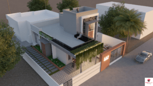50x50-Bungalow-Modern-Brick-Red-WhiteThem-smartscale-house-design-1