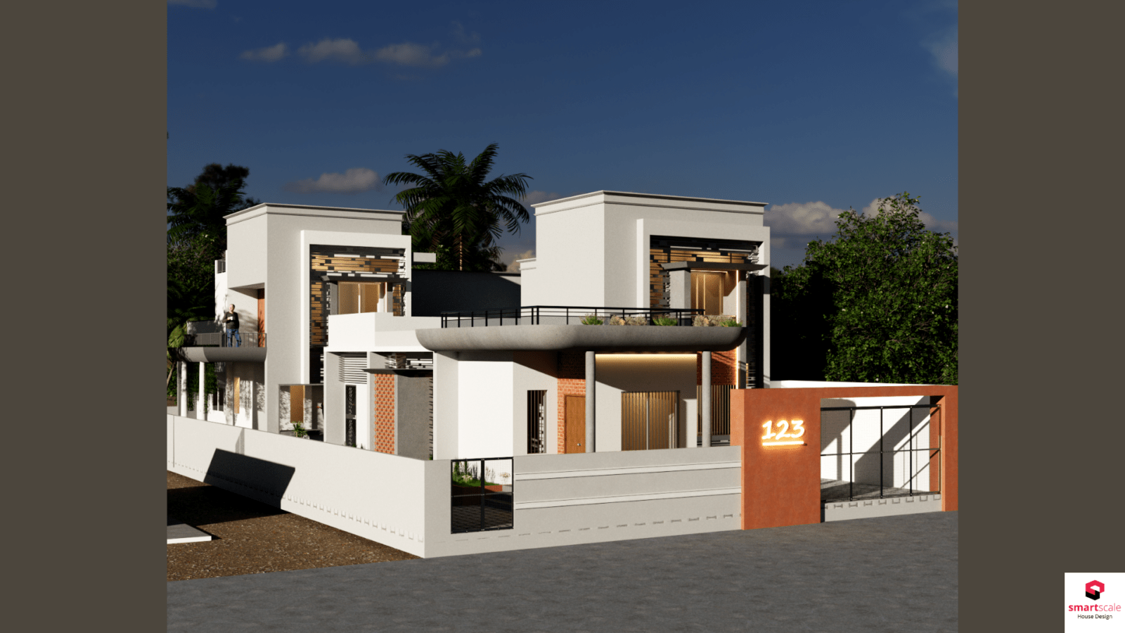 Single Floor House Front Design 3D Elevations - Smartscale House Design