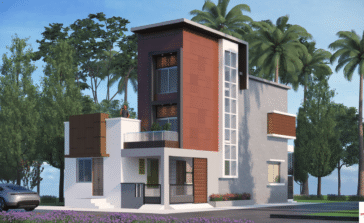 25x55 sqft-Bungalow-Elevation-Modern-Style-Duplex-Design-smartscale house design