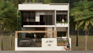 Luxury Modern Duplex House Design 3D Elevation Design