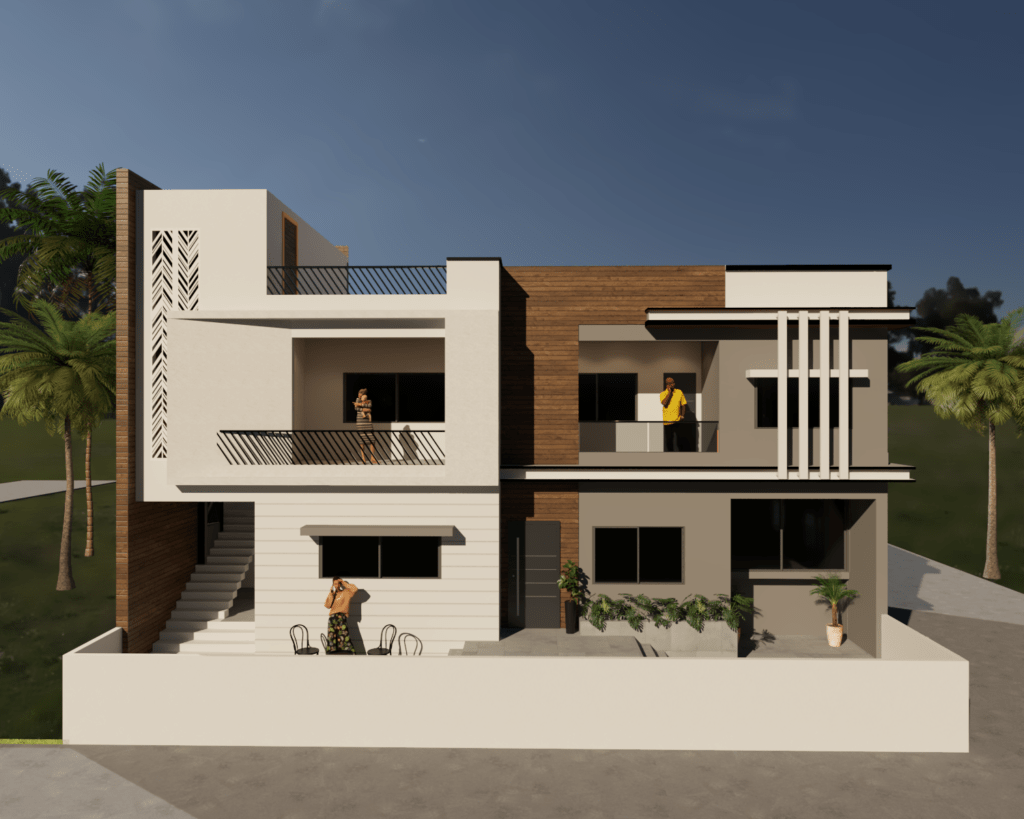 Traditional 2 Floor House Design