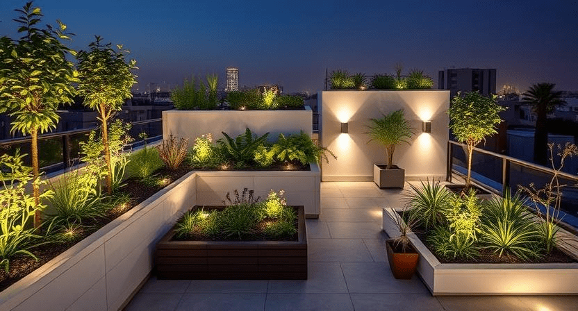 Modern Roof Garden Design Ideas from smartscale house design