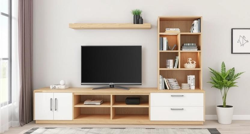 simple tv unit design for bedroom