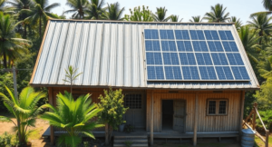 Assam Type Roof with Solar Panel Integration