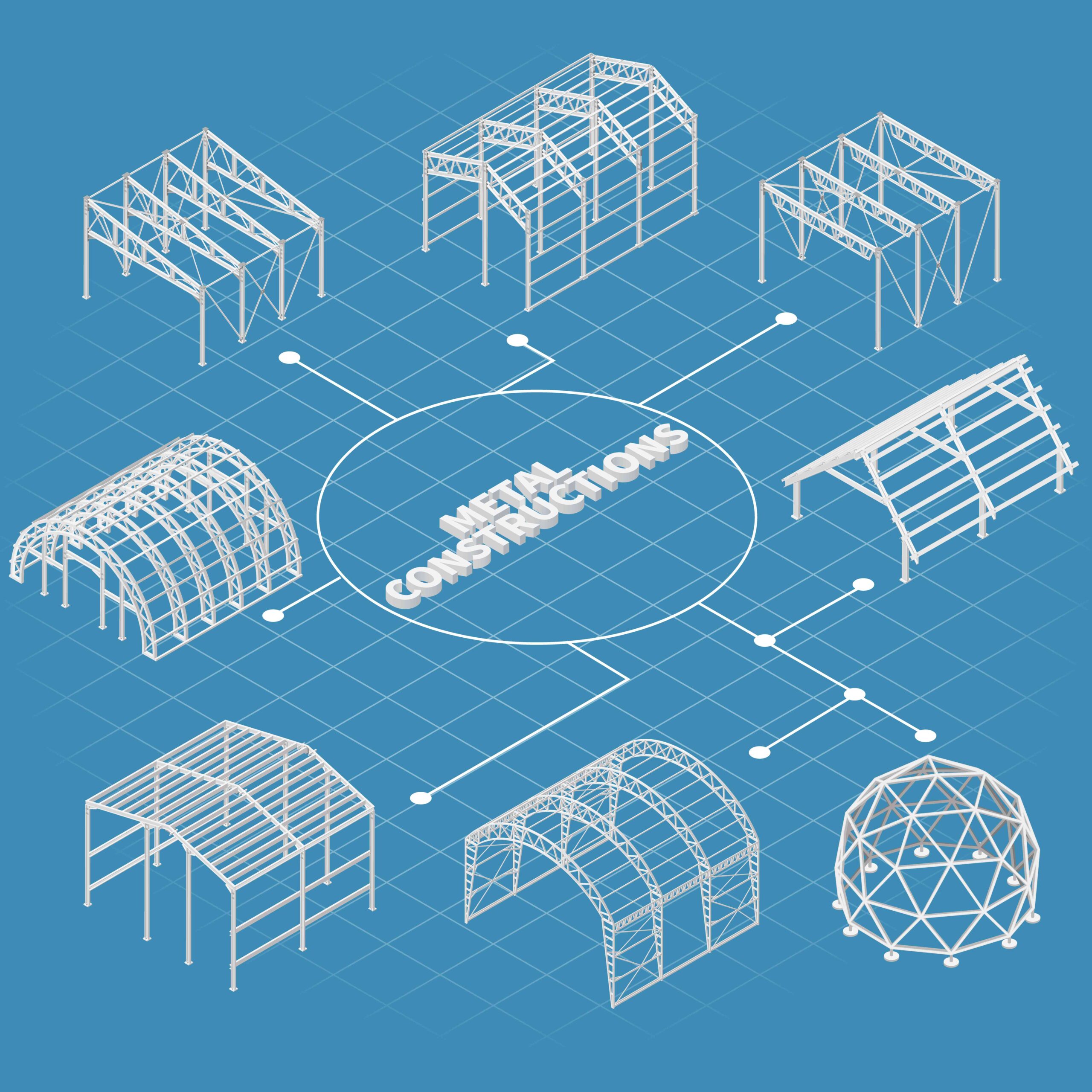 what portal frames are in construction, their types, uses, materials, and real-life examples