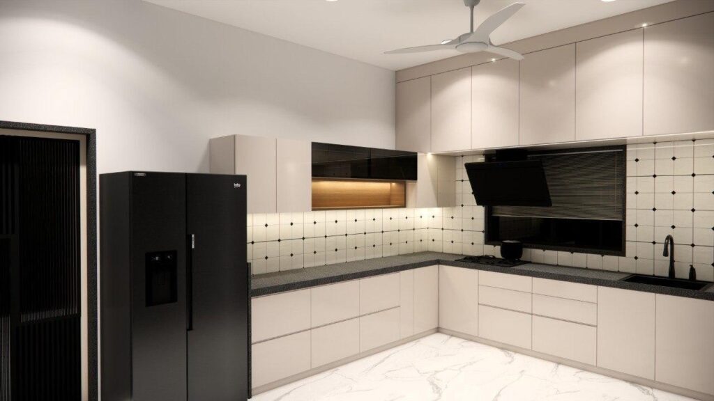 Elegant Contemporary Modern kitchen tile design