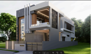 25x50 house plan 3 elevation side view