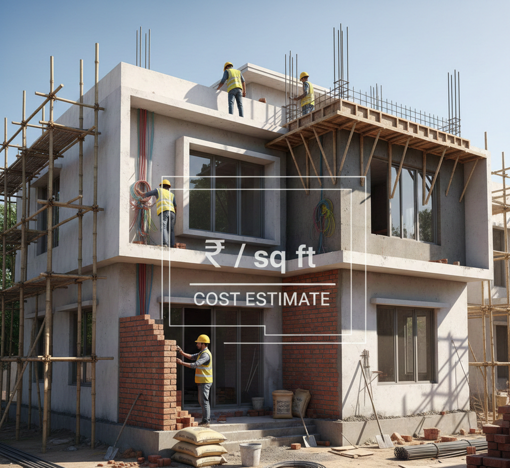 Labour Cost for House Construction per Sq Ft