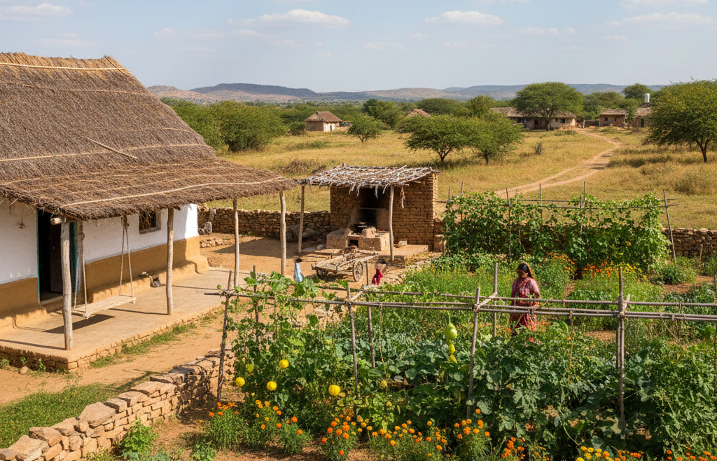 Village House with Backyard or Open Space