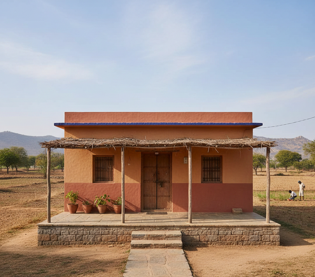 normal village house design