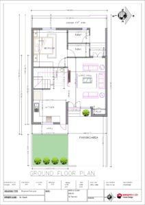 25x50 house floor plan west facing 2000 sqft