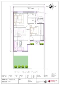 25x50 house plan west facing