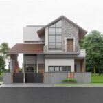30x35 house plan kerala style 3d elevation design