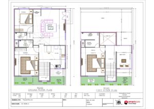 30x45 house floor Plan north facing
