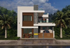 20x50 house plan 3d elevation design 1000 sqft