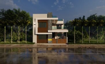 20x50 east facing house plan 3D elevation design 1000 sqft duplex