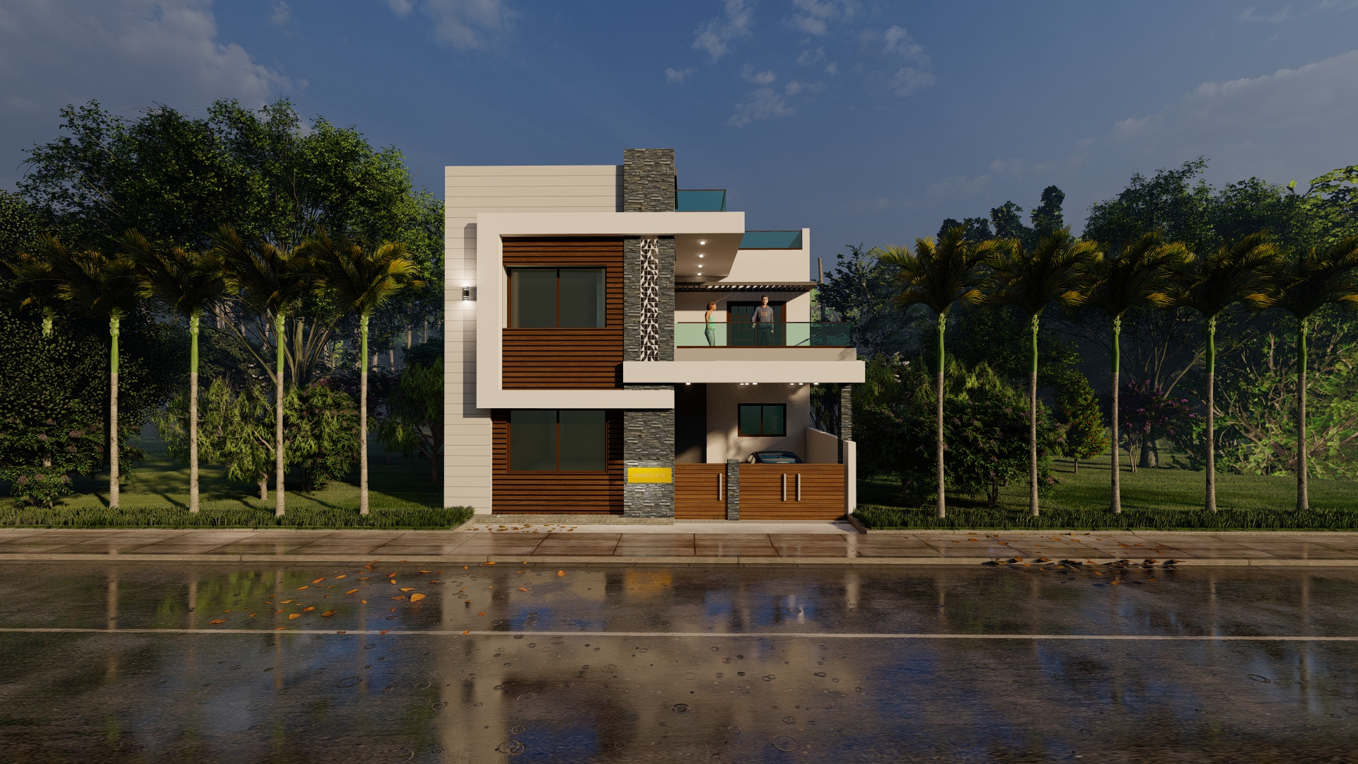 20x50 east facing house plan 3D elevation design 1000 sqft duplex
