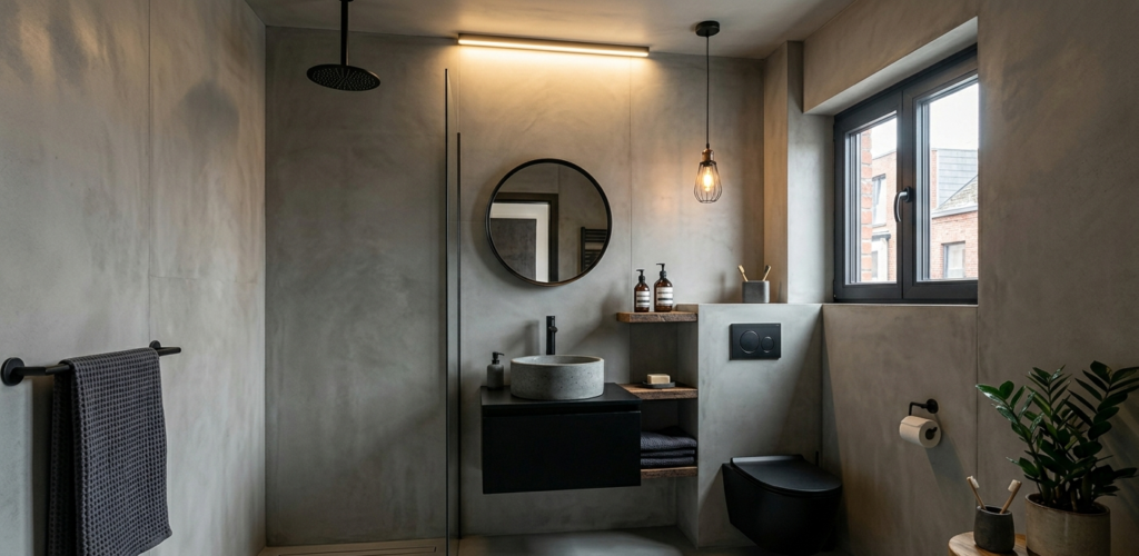 5x7 Industrial Bathroom Design