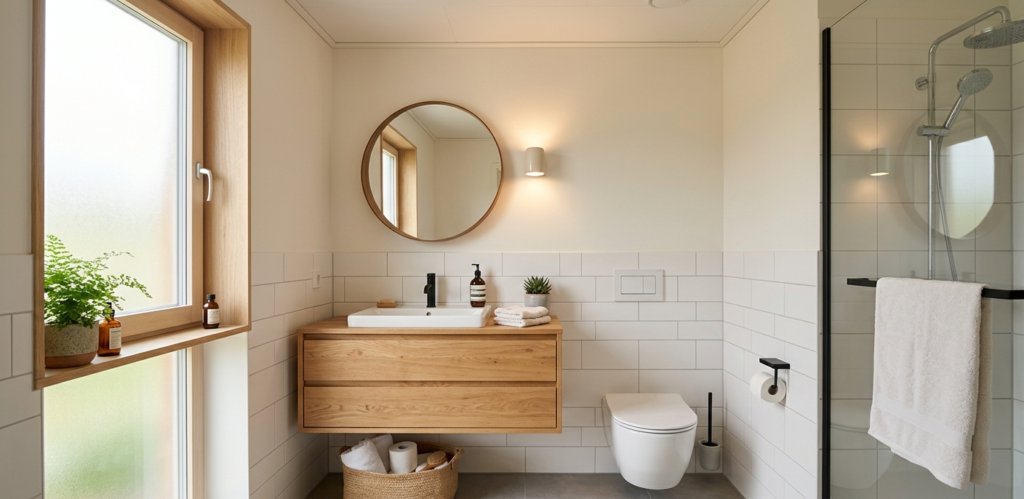 5x7 Scandinavian Bathroom Style design