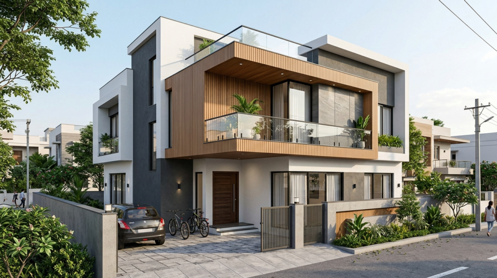 Double Floor 35x40 House Elevation Design