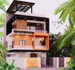 25x70 House Plan 3D elevation design
