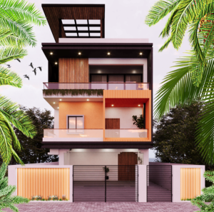 25x70 House Plan 3D elevation desing east facing