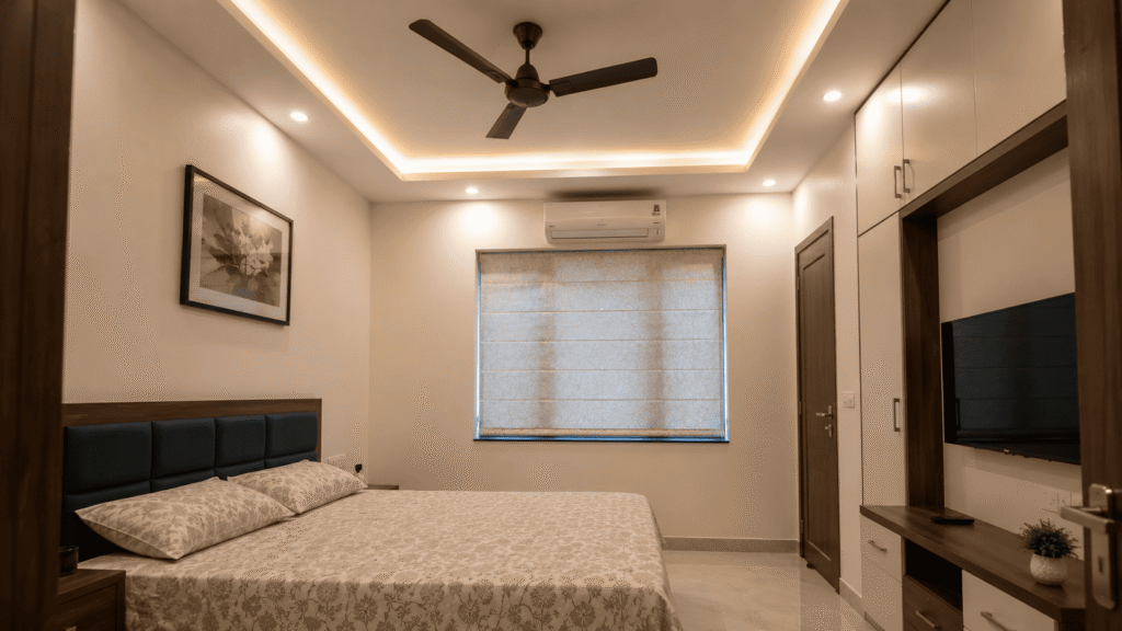 Simple Plus Minus POP Design With Fan and Lights